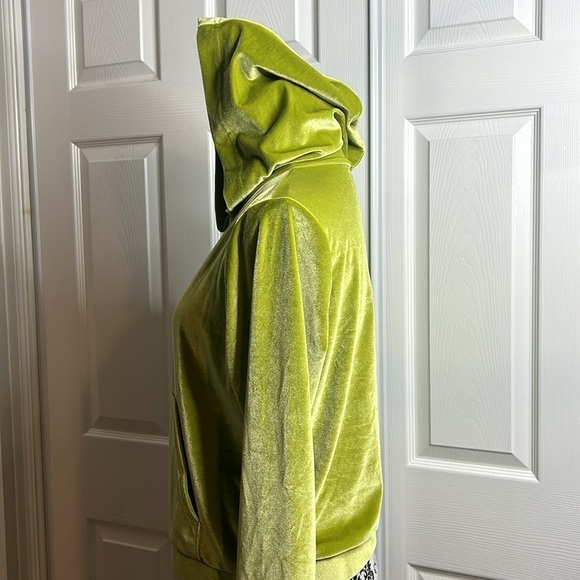 Fabletics Velour Zip Up Hoodie M Green - Picture 4 of 7